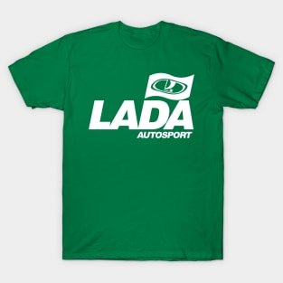 Lada Autosport with flag logo (white) T-Shirt